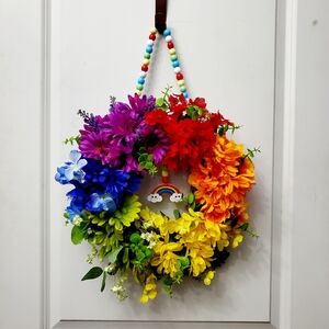 Floral Rainbow Wreath